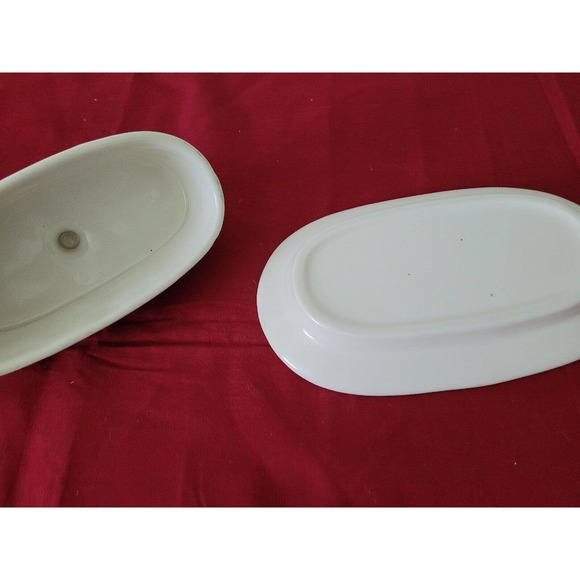 Vernon Ware by Metlox Della Robbia Covered Butter Dish Embossed Fruit - Picture 5 of 5